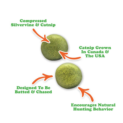 Meowijuana® Purrple Passion Compressed Catnip Ball 2 pack