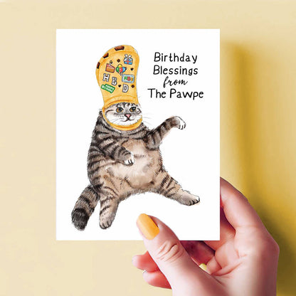 Birthday Blessings from the Pawpe Cat Card