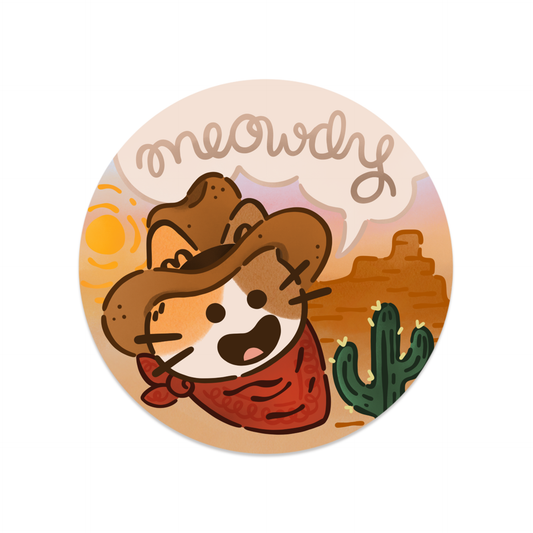 Meowdy Cat Sticker