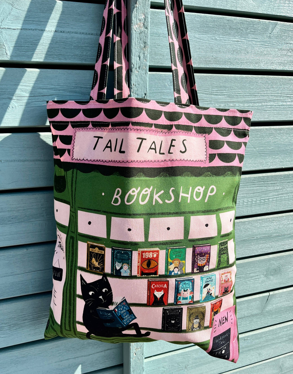 Bookshop Cat Tote Bag