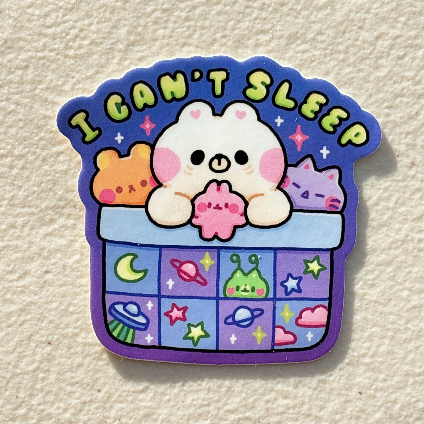 Only 3 Braincells Orange Cat Sticker