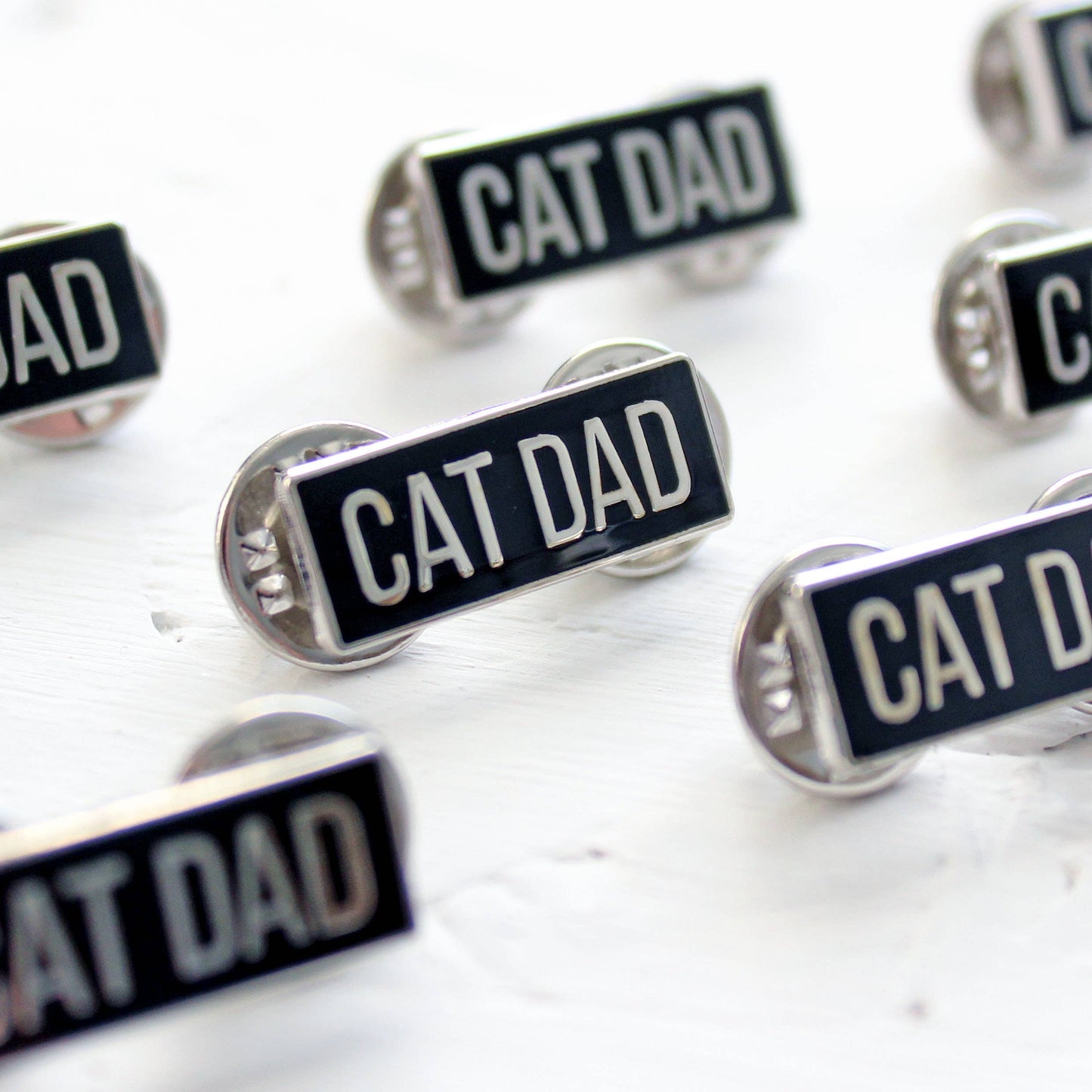 Cat Dad Enamel Pin Badge