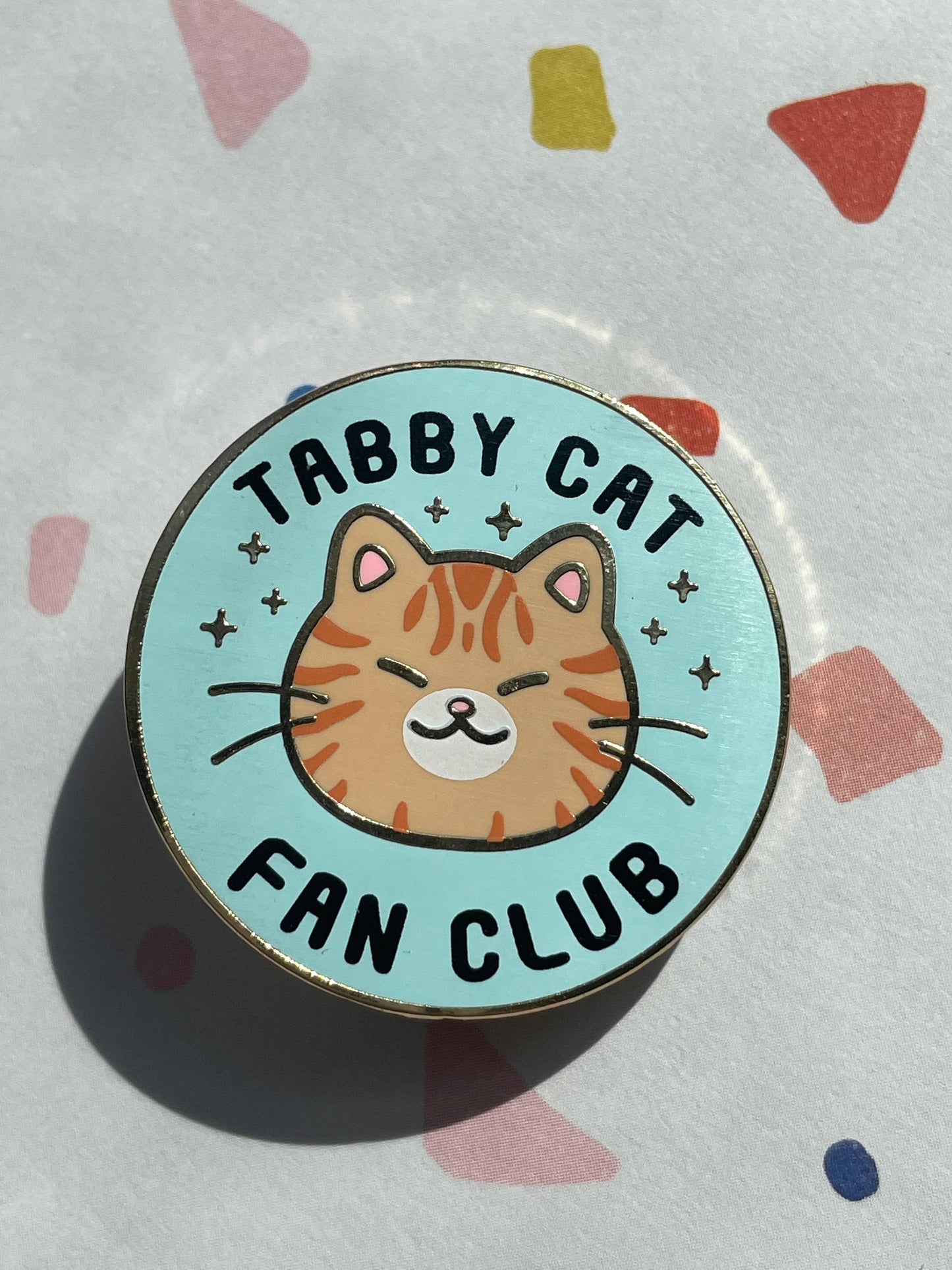 Orange Tabby Cat Fan Club Hard Enamel Pin