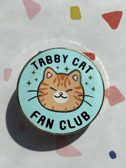 Orange Tabby Cat Fan Club Hard Enamel Pin