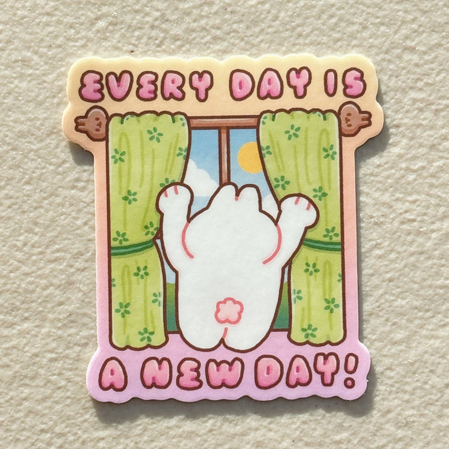 Only 3 Braincells Orange Cat Sticker