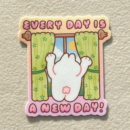 Only 3 Braincells Orange Cat Sticker
