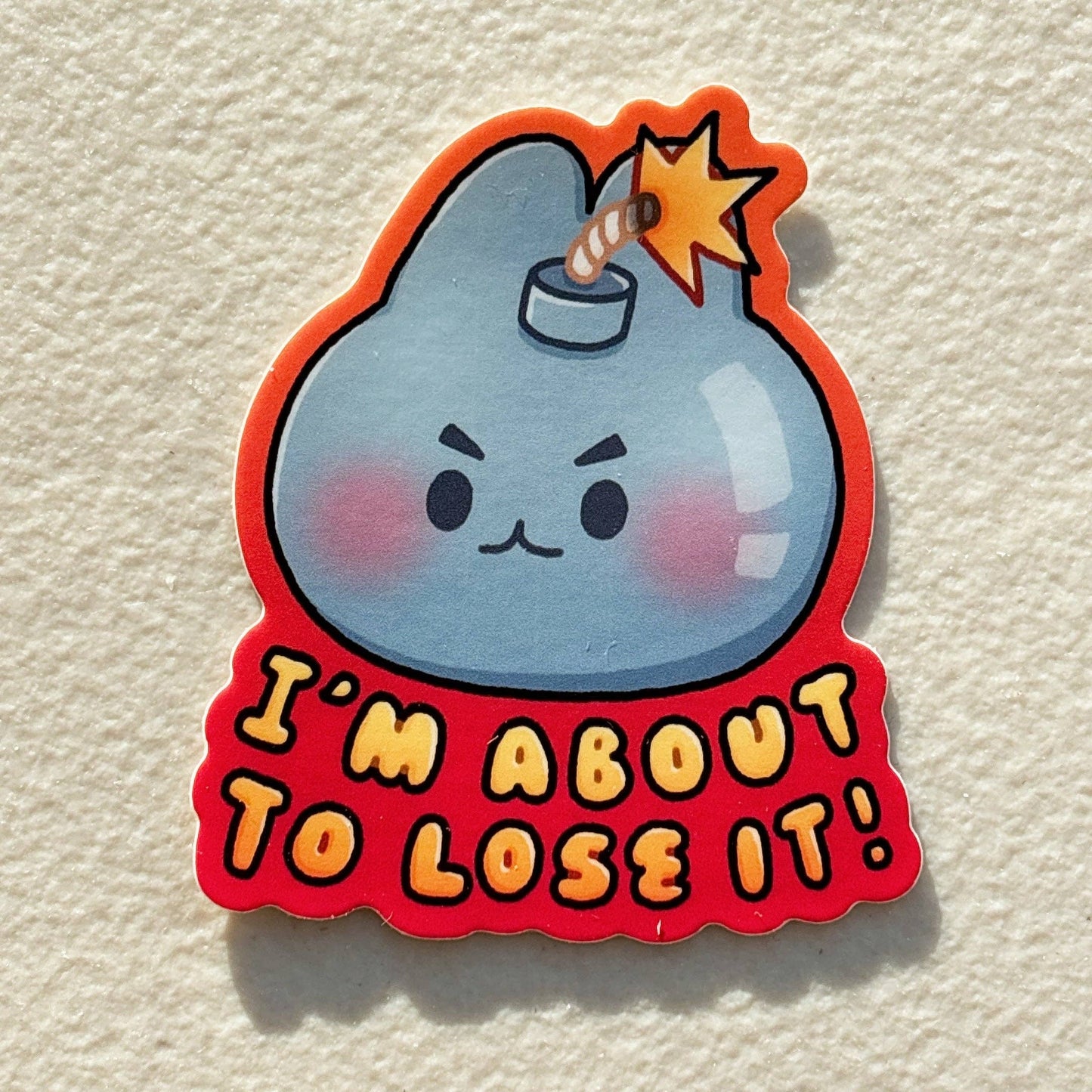 Only 3 Braincells Orange Cat Sticker
