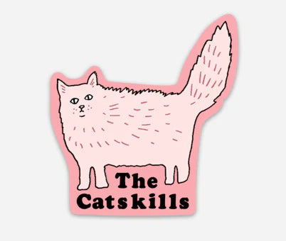 Catskills Cat Sticker (Pink)