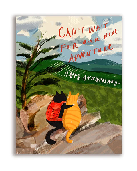 Can’t Wait For Our Next Adventure Anniversary Cat Card