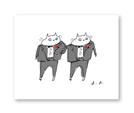 Groom & Groom Wedding Cat Card