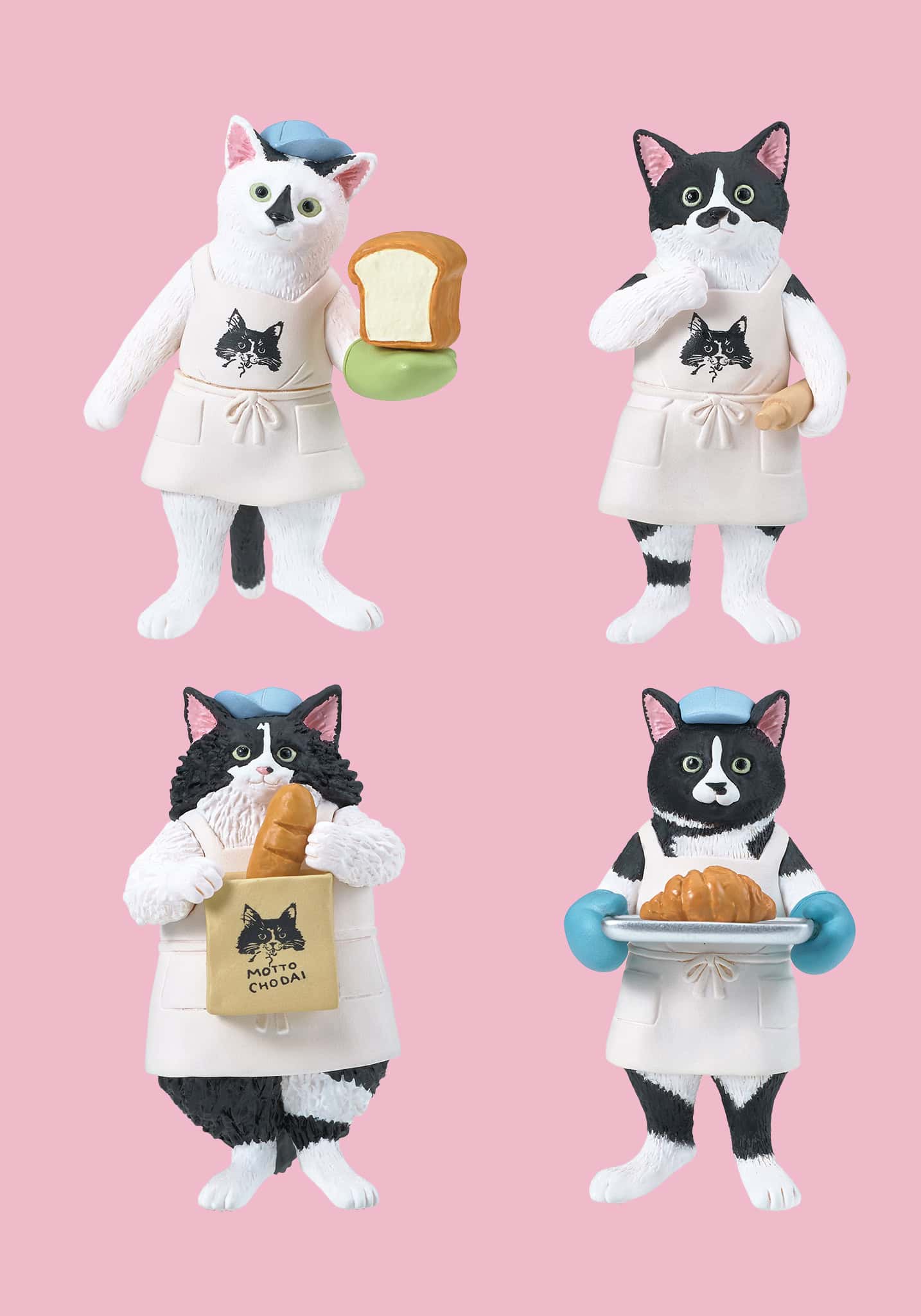 Cat & Bakes Cat Figurine Japanese Blind Box (Random 1 of 4 figurines)