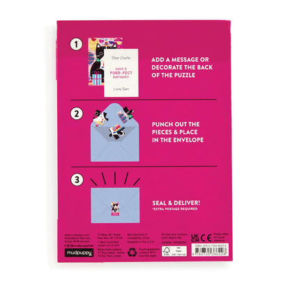 Purr-fect Cat Birthday Greeting Card Puzzle