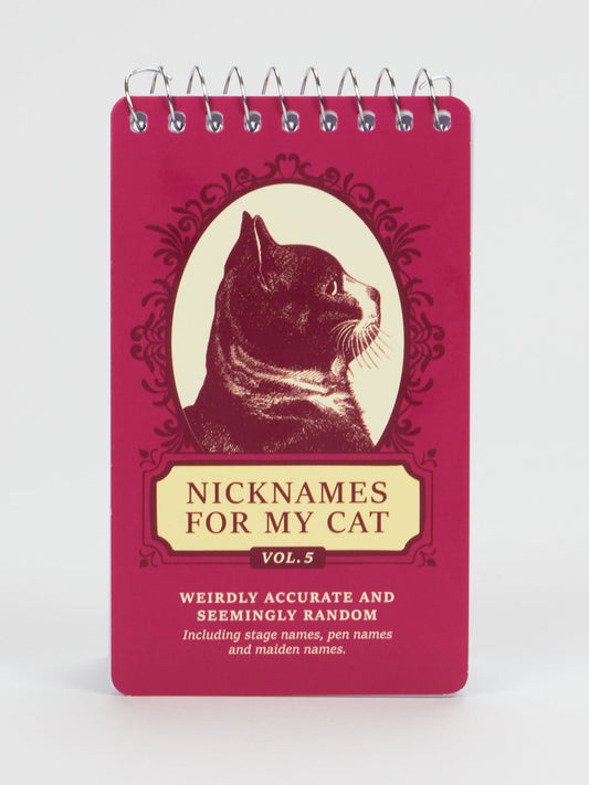 Nicknames For My Cat 3x5" Spiral Notepad