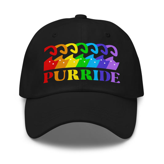 Rainbow Pride Cat Hat "Purride" (Black)