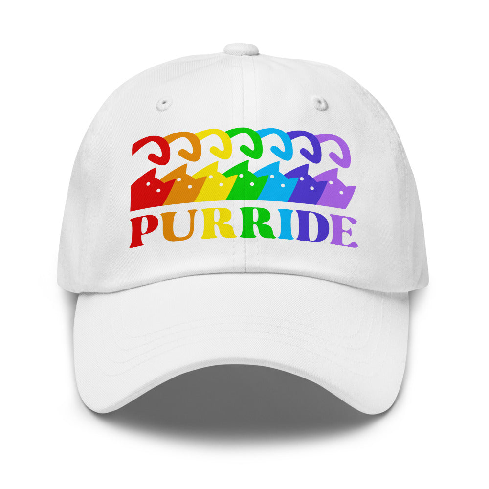 Rainbow Pride Cat Hat "Purride" (White)