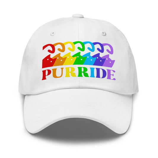 Rainbow Pride Cat Hat "Purride" (White)