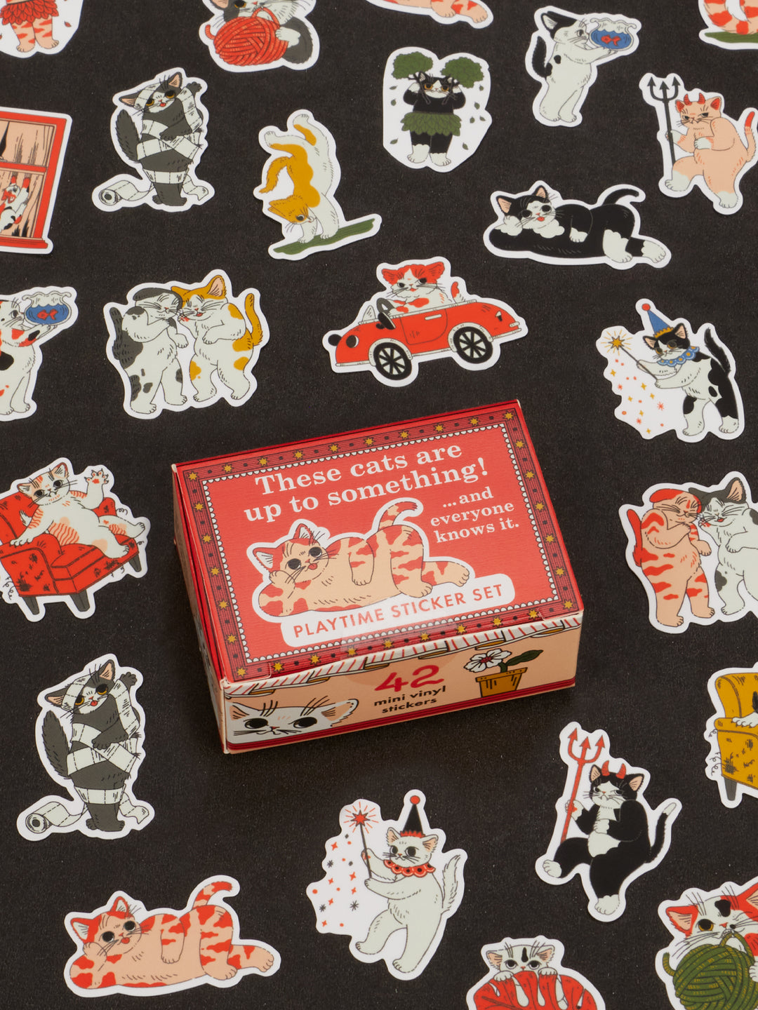 These Cats Are Up To Something! Playtime Sticker Set