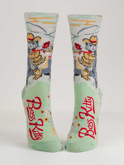 Boss Kitty Cat Women's Crew Socks