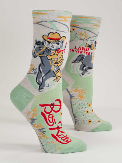 Boss Kitty Cat Women's Crew Socks