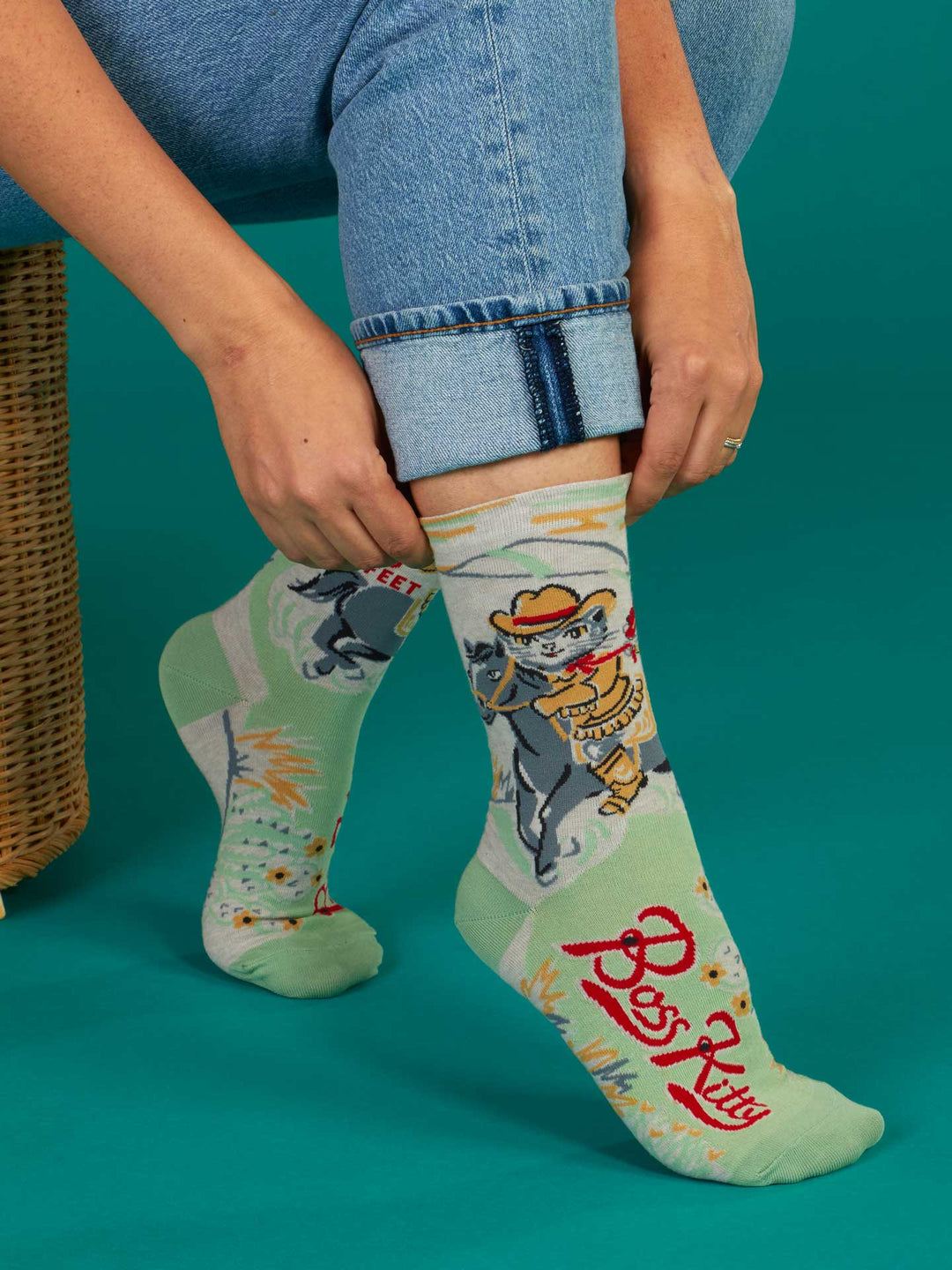 Boss Kitty Cat Women's Crew Socks