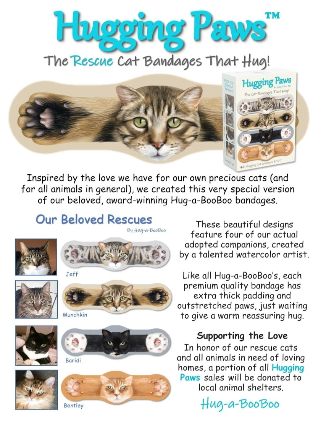 Hugging Paws Cat Bandages (Box of 44)