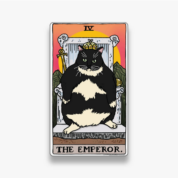 Cat Meme Tarot Card Sticker