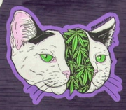 Pot Head Cat Sticker