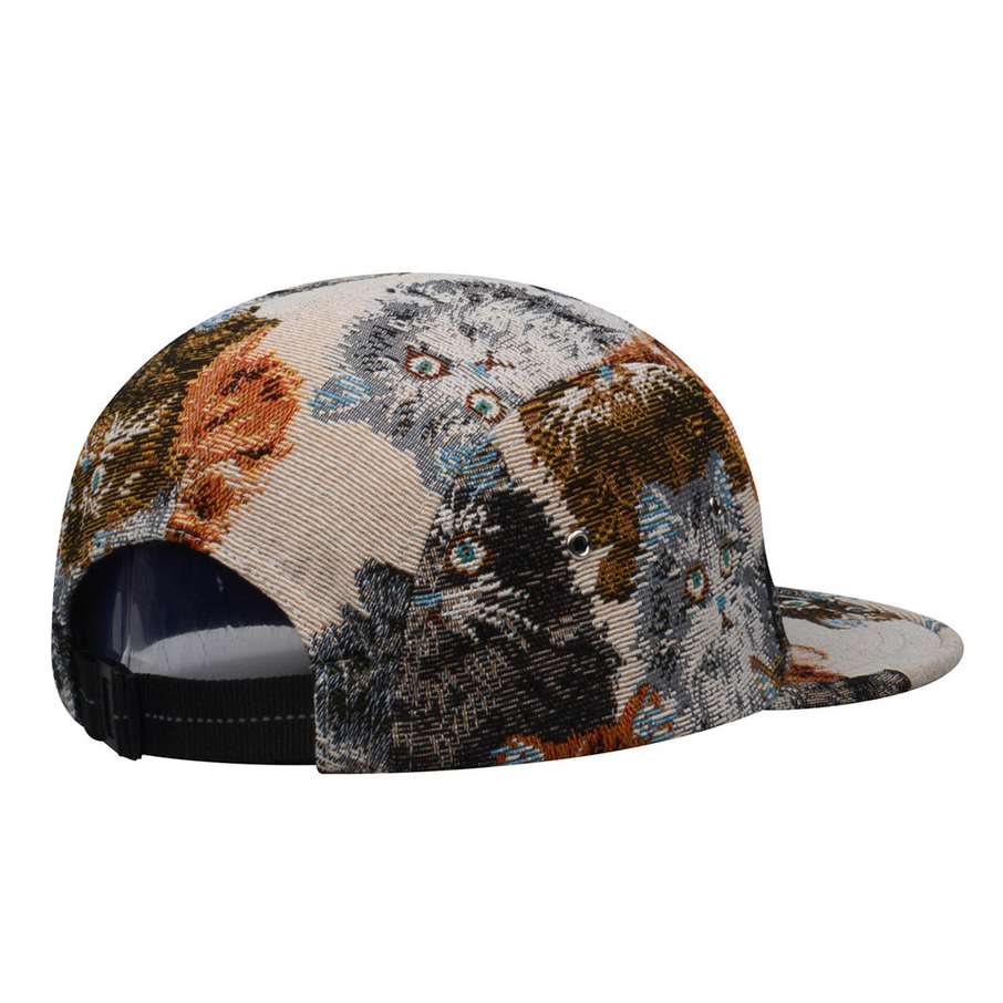 Cats All Over Jacquard 5 Panel Hat