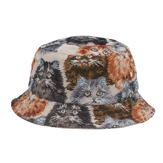 Cats All Over Jacquard 5 Bucket Hat