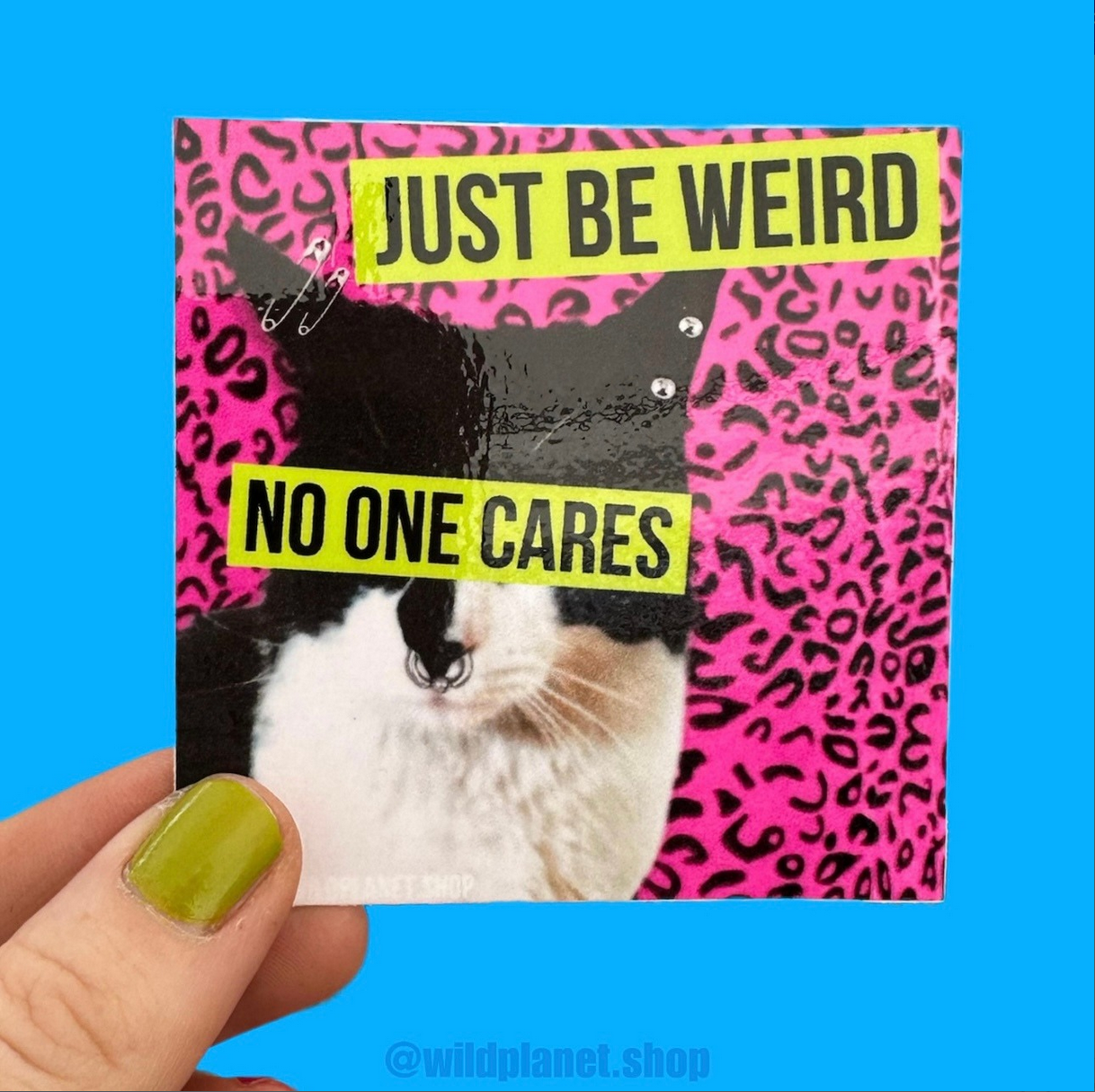 Just Be Weird Cat Sticker