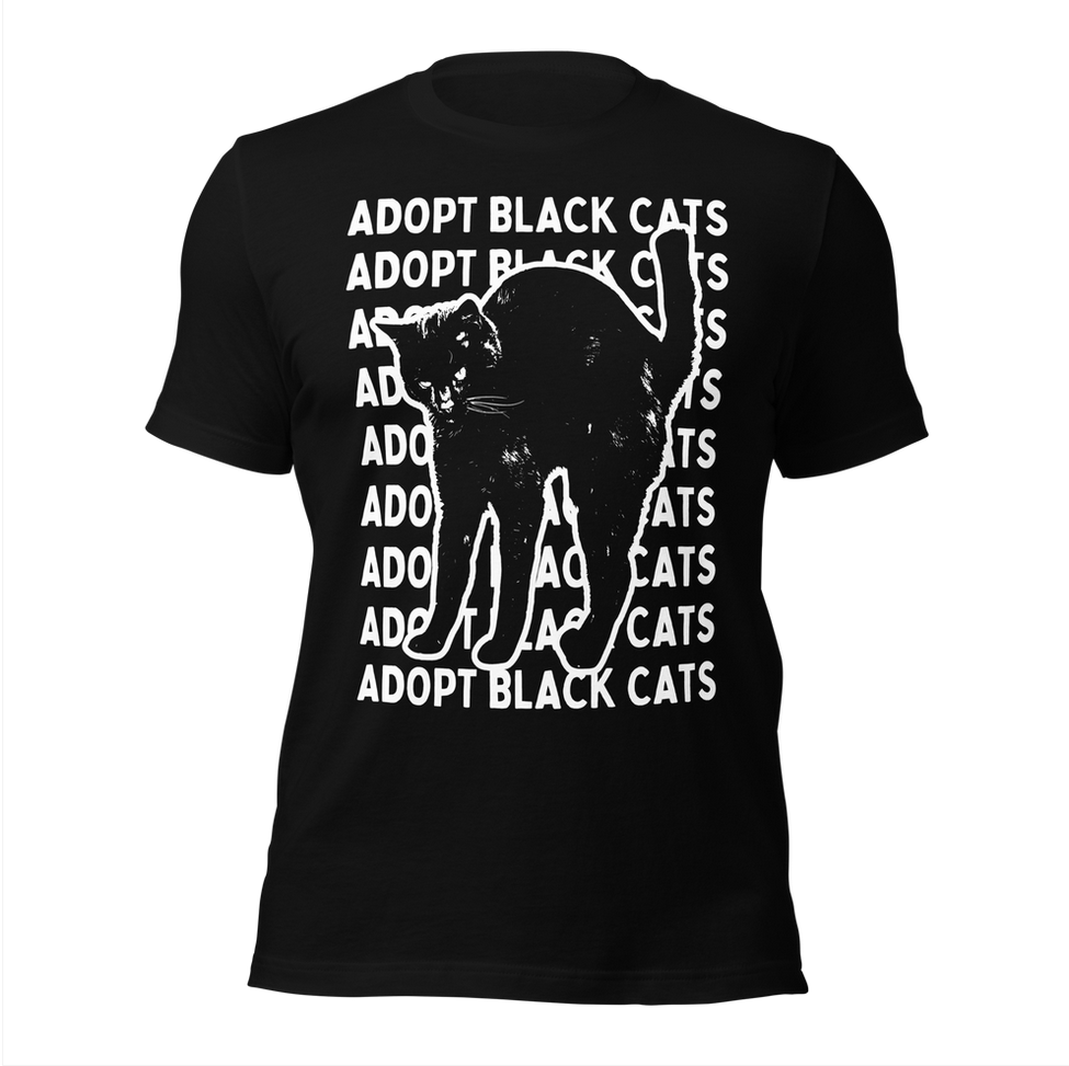 Adopt Black Cats Unisex T-Shirt
