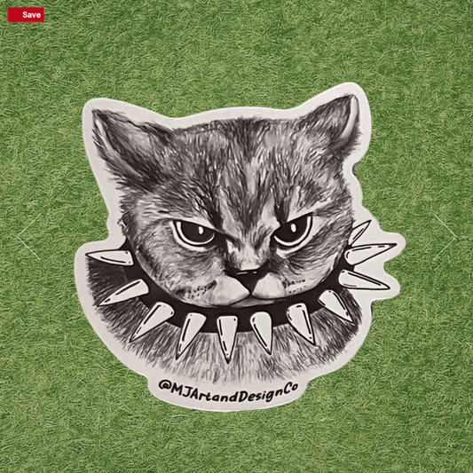 Angry Emo Punk Cat Sticker