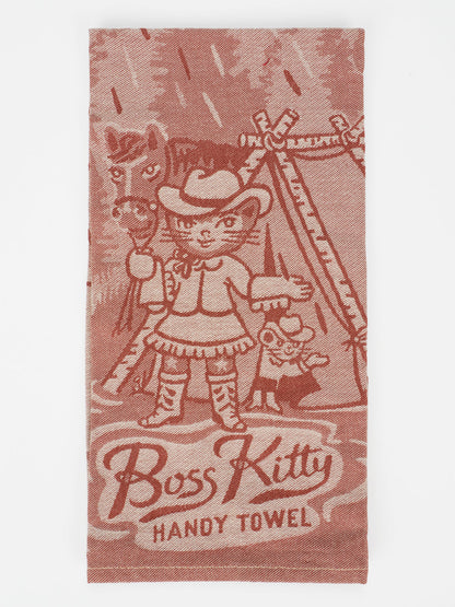 Boss Kitty Cat Woven Dish Towel