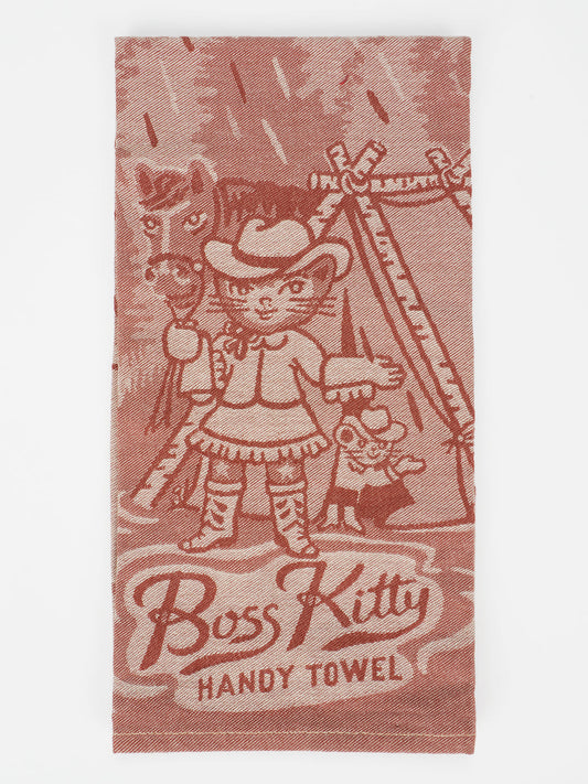 Boss Kitty Cat Woven Dish Towel