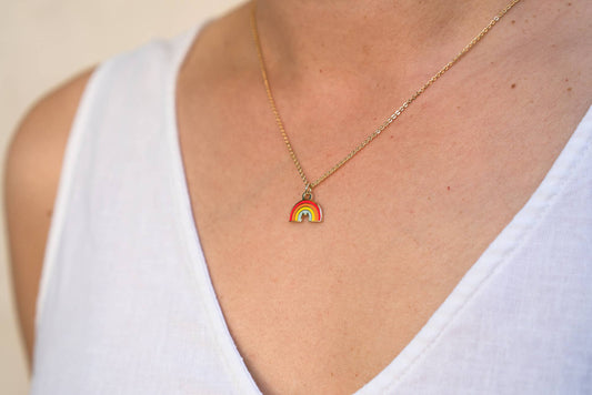 Cat Necklace - Rainbow Kitty