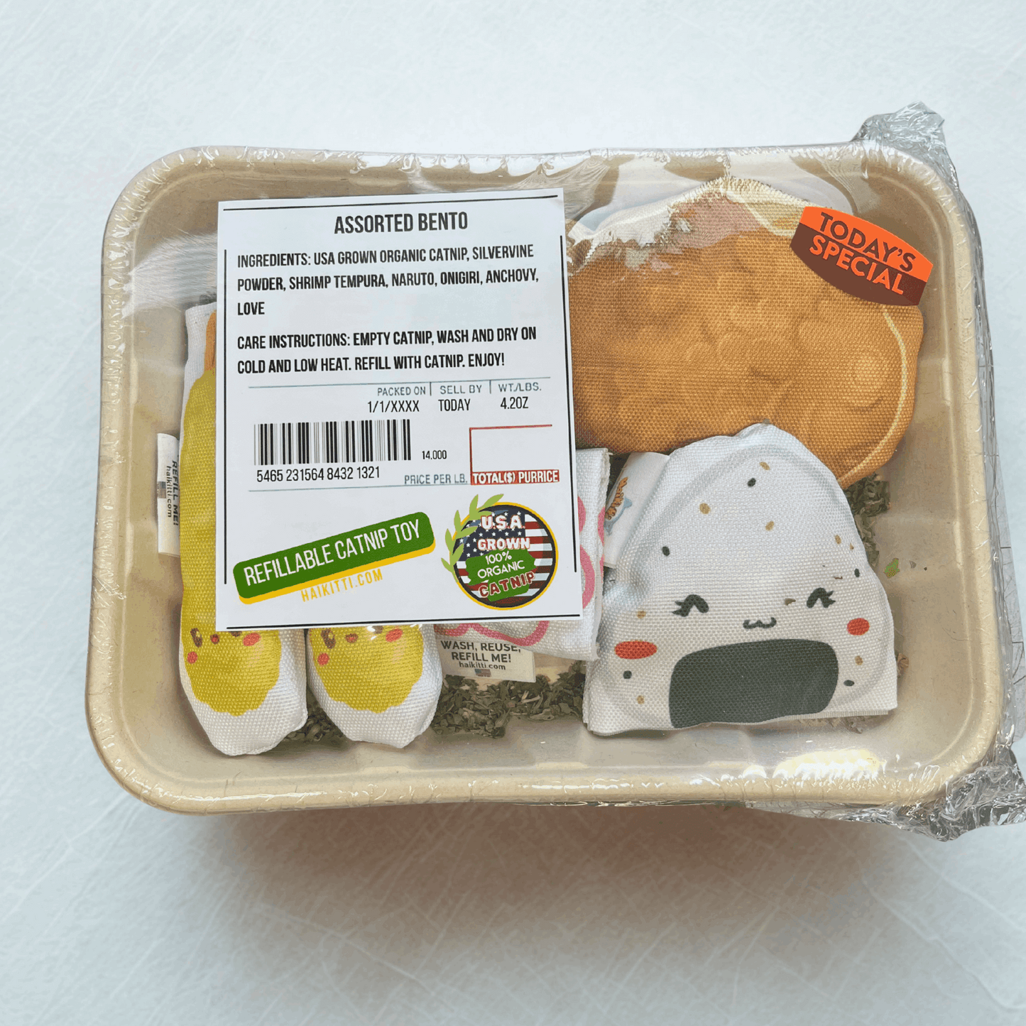 Japanese Bento Box Cat Toy Gift Set