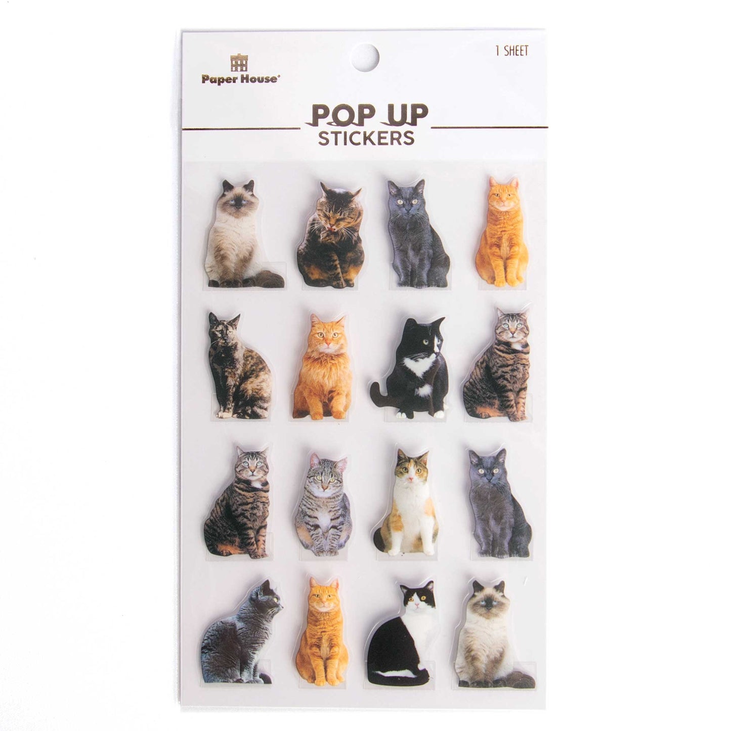 Cat Pop Up Scrapbook Stickers