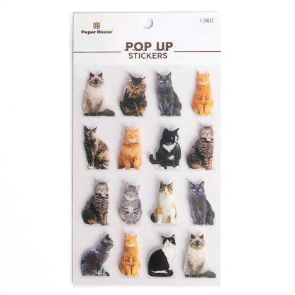 Cat Pop Up Scrapbook Stickers