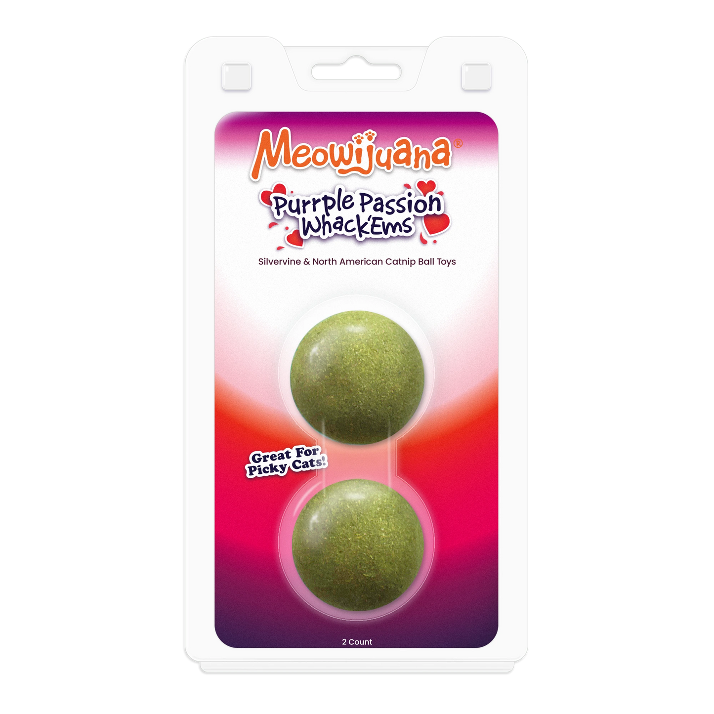 Meowijuana® Purrple Passion Compressed Catnip Ball 2 pack