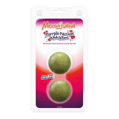 Meowijuana® Purrple Passion Compressed Catnip Ball 2 pack