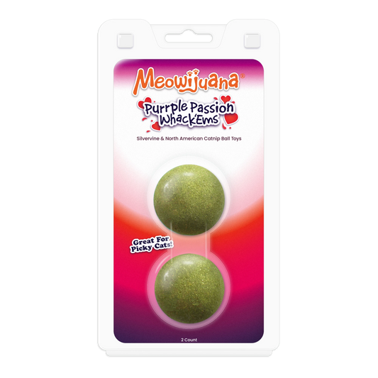 Meowijuana® Purrple Passion Compressed Catnip Ball 2 pack