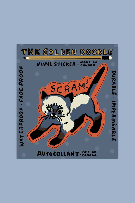 Scram Cat Sticker