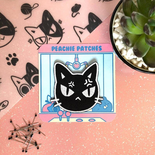 Angry Black Cat Iron-on Patch