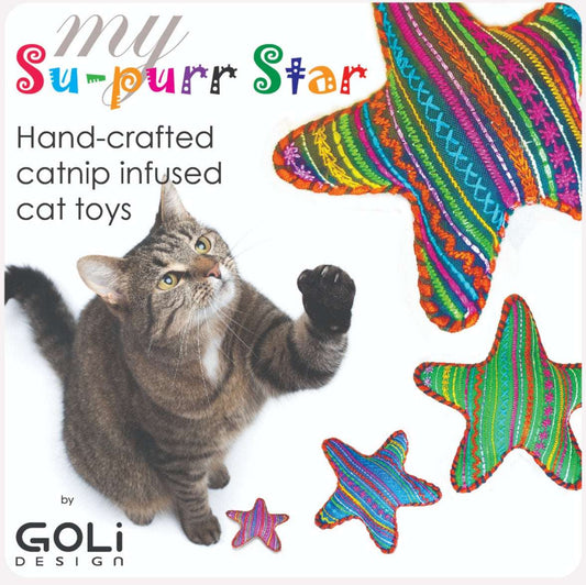 Su-purr Star Catnip Toy (assorted colors, sold individually)