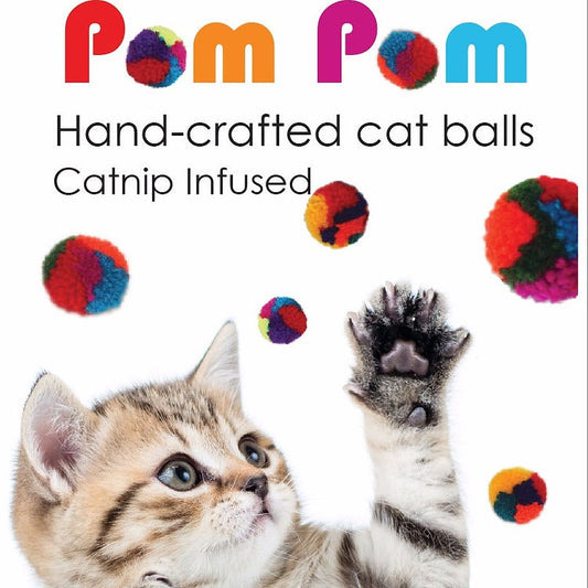 Catnip Infused Pom Pom Balls (assorted colors, sold individually)