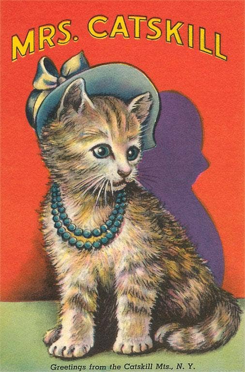 Mrs. Catskill Vintage Art Magnet