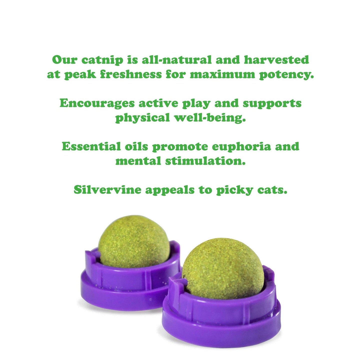 Meowijuana® Purrple Passion Stick 'n' Lick Catnip Ball 2 Pack