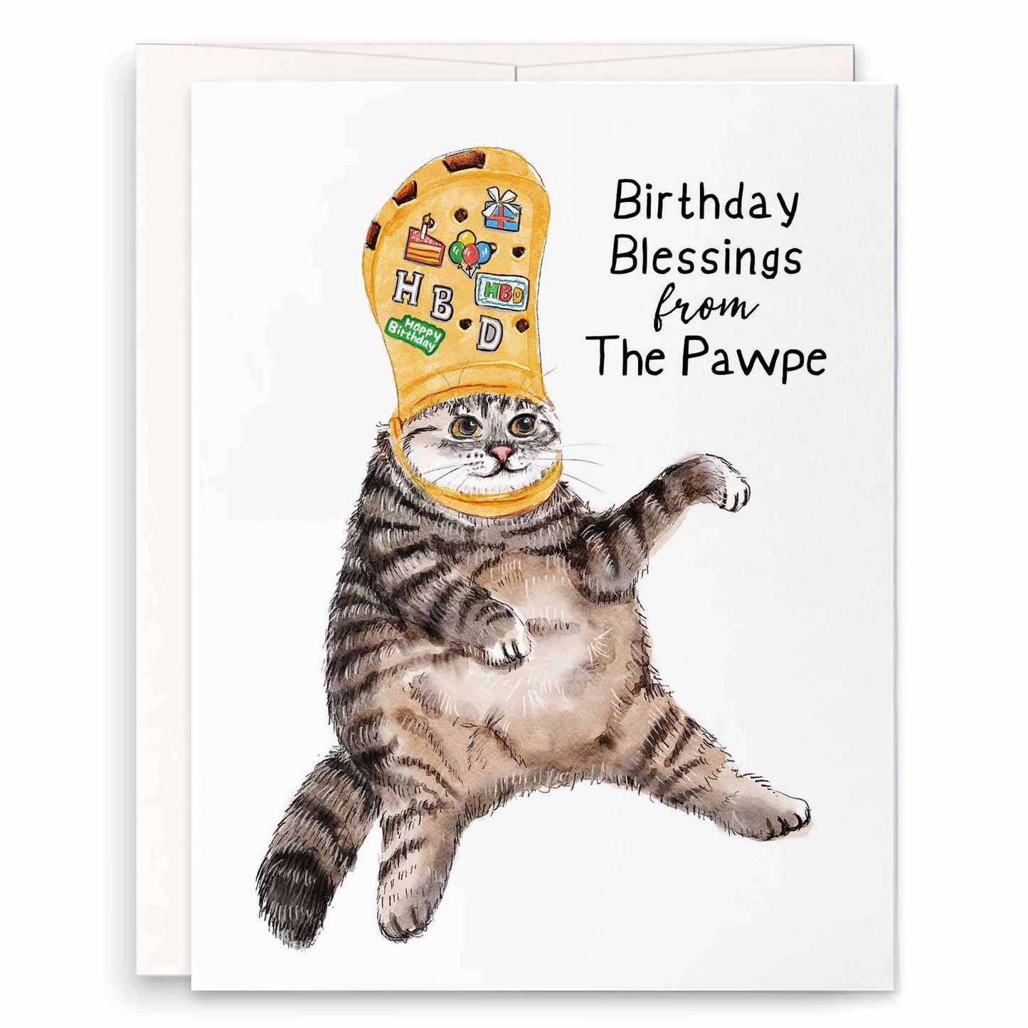 Birthday Blessings from the Pawpe Cat Card