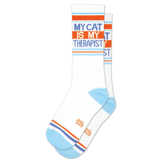 My Cat Is My Therapist Gym Crew Socks (One Size Fits Most)