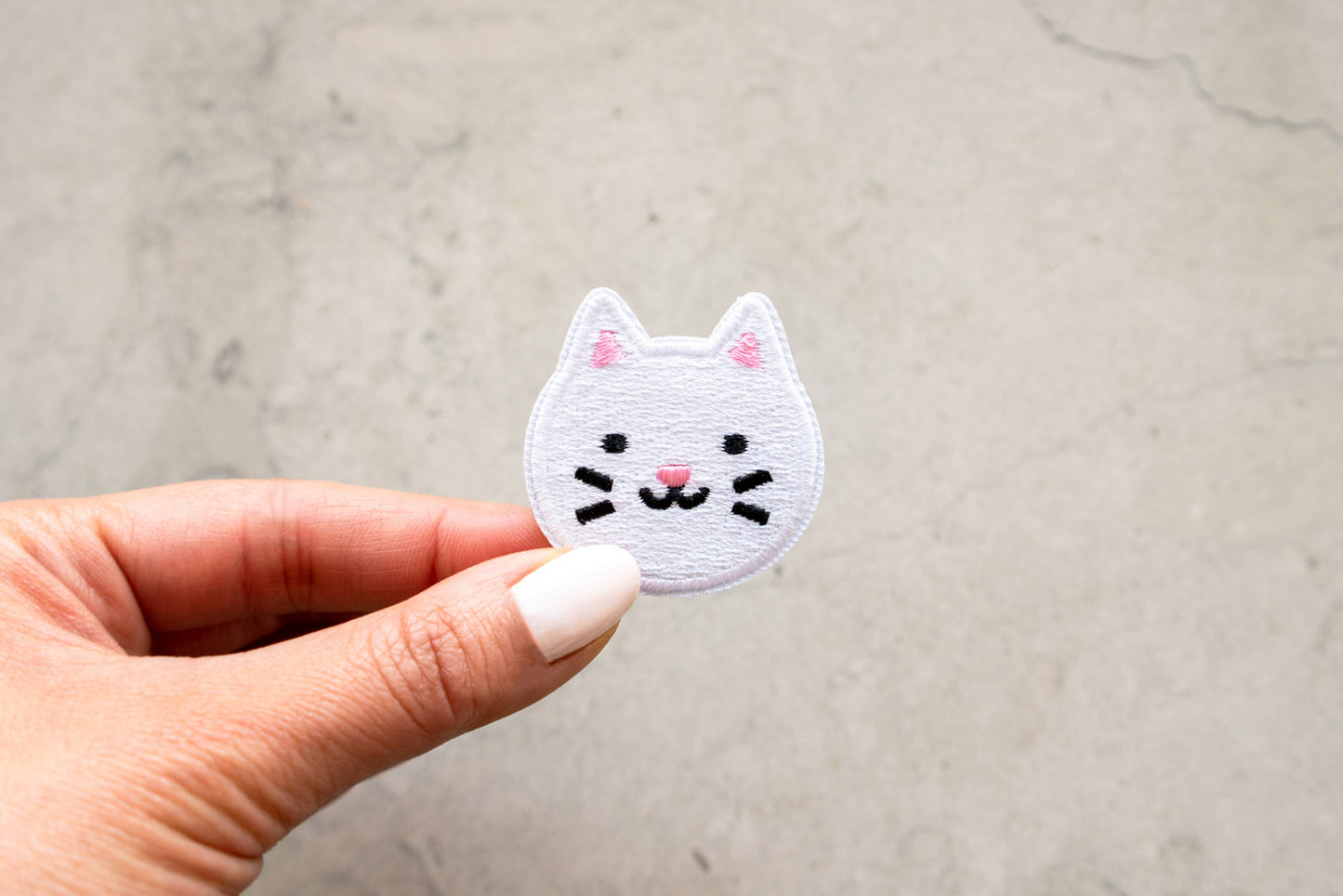 White Kitty Cat Patch